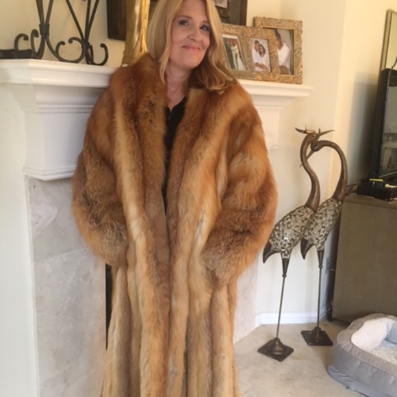 Custom Made Full Length Red Fox Coat - Picture 3 of 6